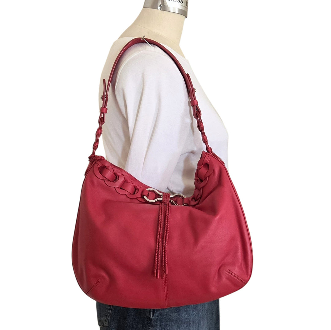Cole Haan Red Leather Hobo Bag