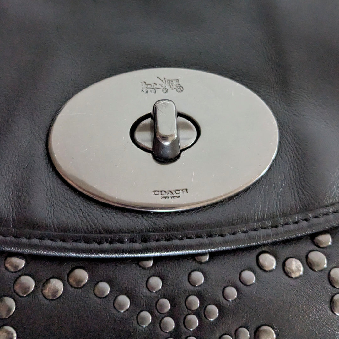 Coach Mini Stud Large Leather Clutch