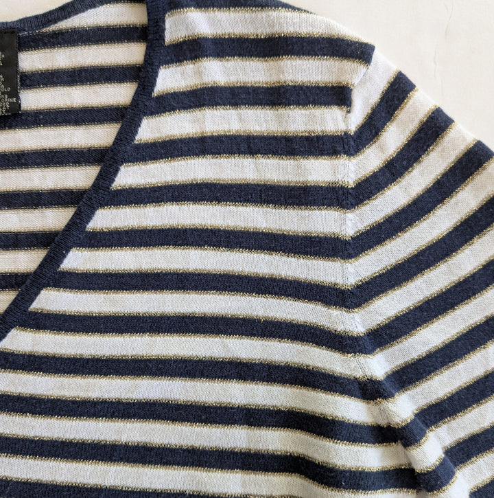 Nicole by Nicole Miller Striped Sweater Size Medium