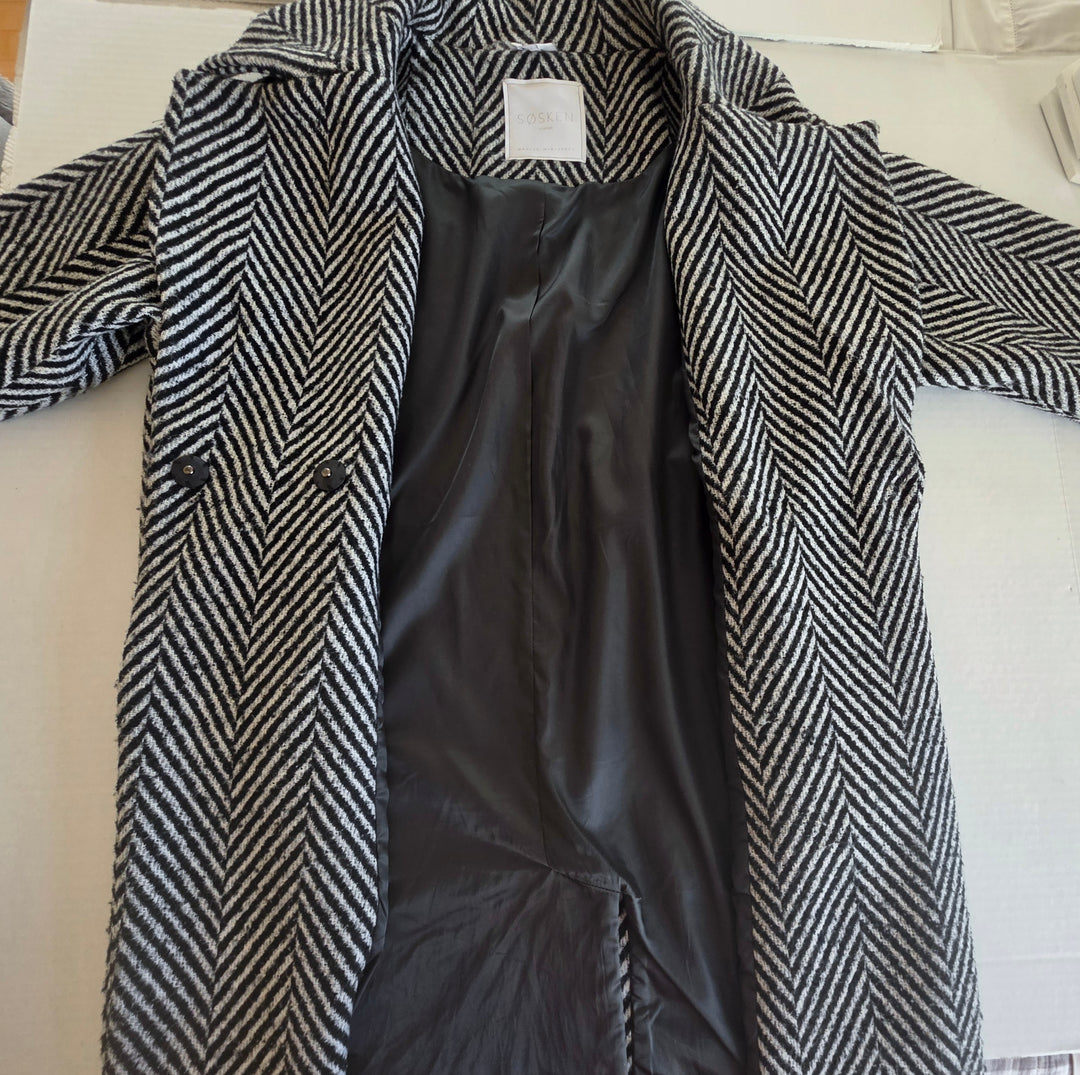 Soskind Wool Blend Midi Coat Size Large