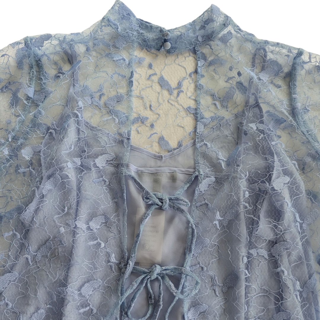 Elonquii Back Tie Lace Blouse Size 20