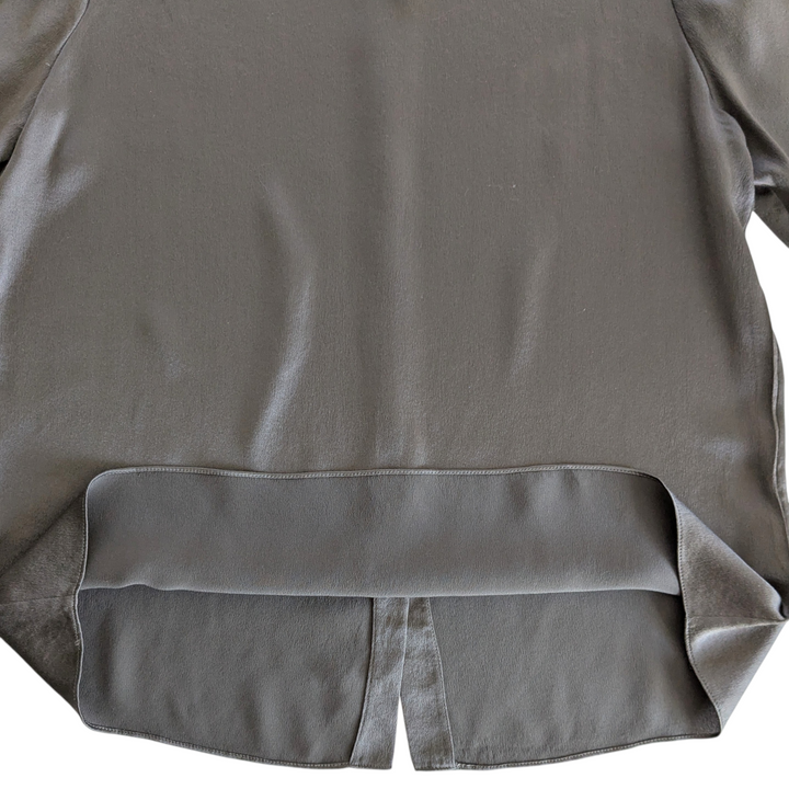 Vince Grey Silk Blouse Size XS