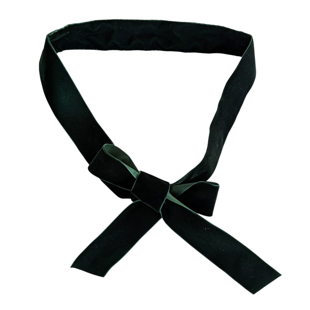 Urban Outfitters Green Velvet Tie Belt