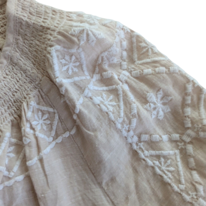 Joie Linen Peasant Top Size Small