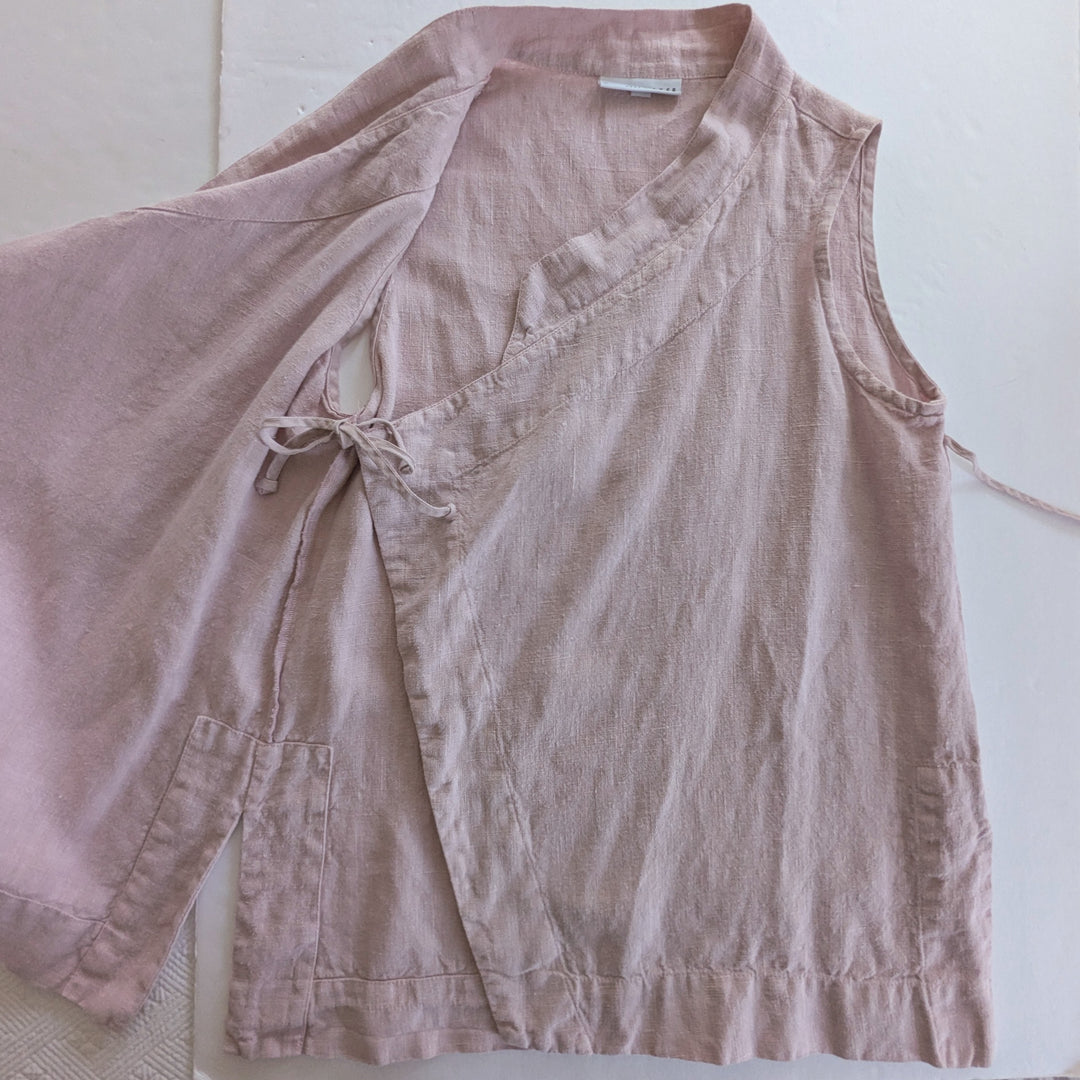 Bryn Walker Linen Wrap Vest Size XS