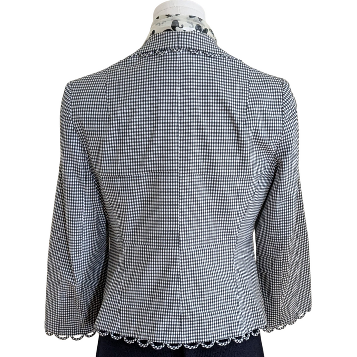 Nanette Lepore Gingham Check Blazer Size 4