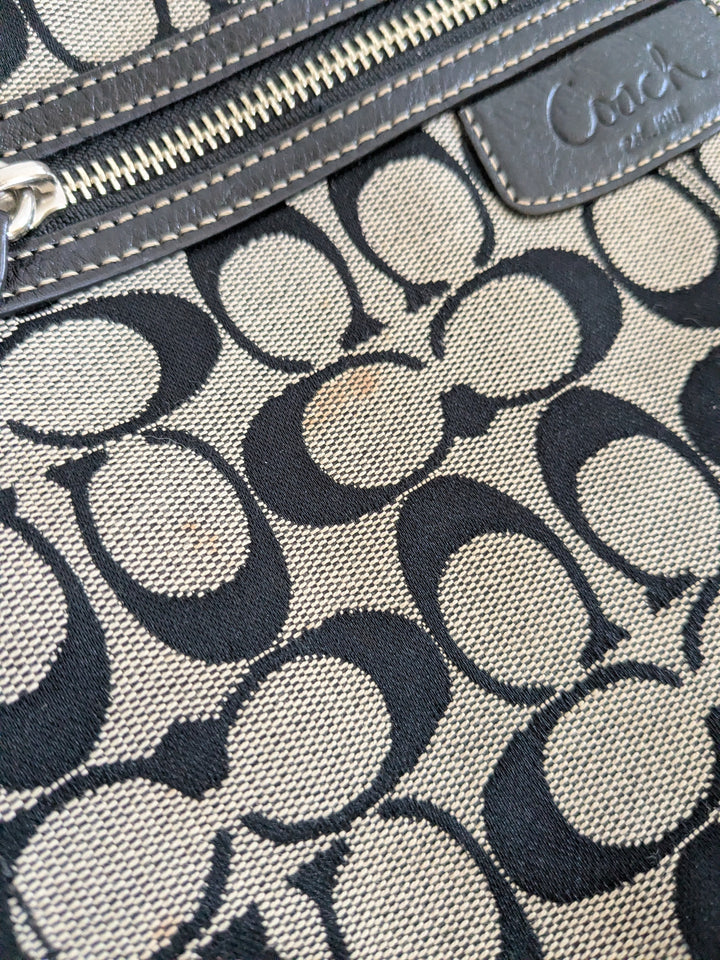 Coach Penelope Signature Logo Canvas Shoulder Bag