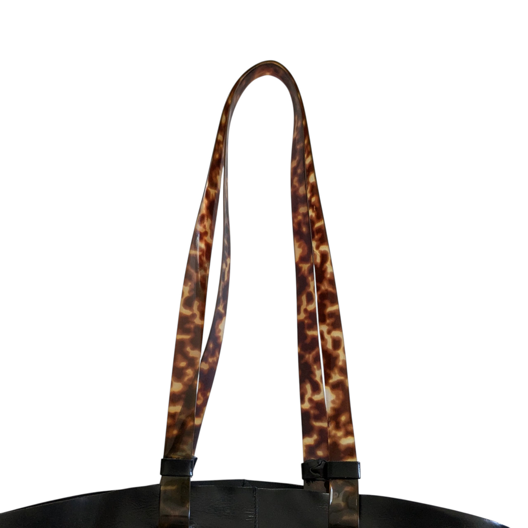Furla Black Leather Tote Bag
