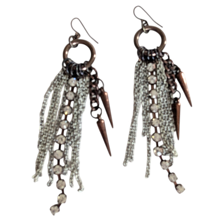 Mixed Metal Fringe Earrings