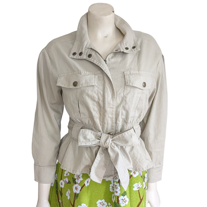Banana Republic Factory Linen Blend Jacket Size Small Petite
