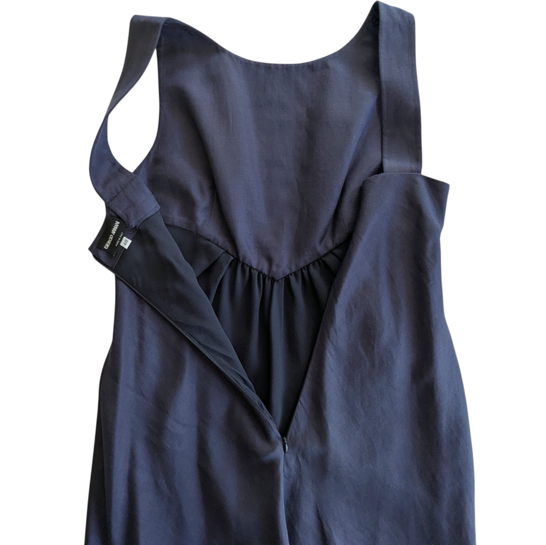 Giorgio Armani Shantung Midi Dress Size 40