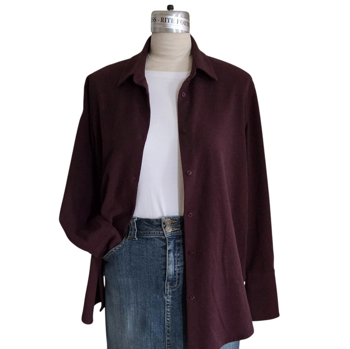 Kit & Ace Burgundy Shacket Size Small