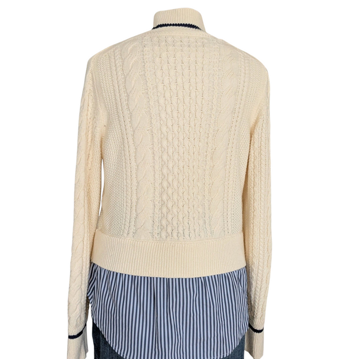 Veronica Beard Fritz Mixed Media Sweater Size Large
