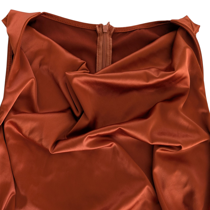 Rust Satin Gown Size Small
