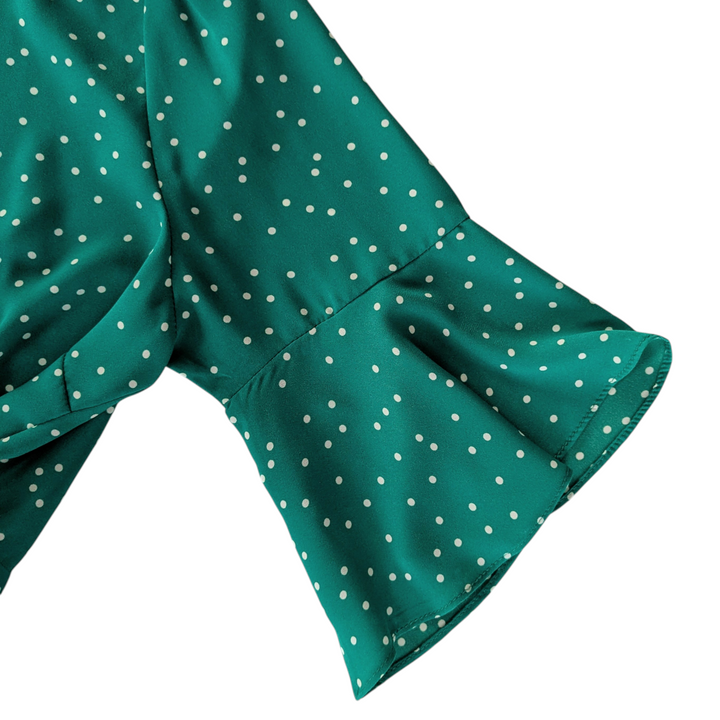 BB Dakota Polka Dot Wrap Top Size Medium NWT