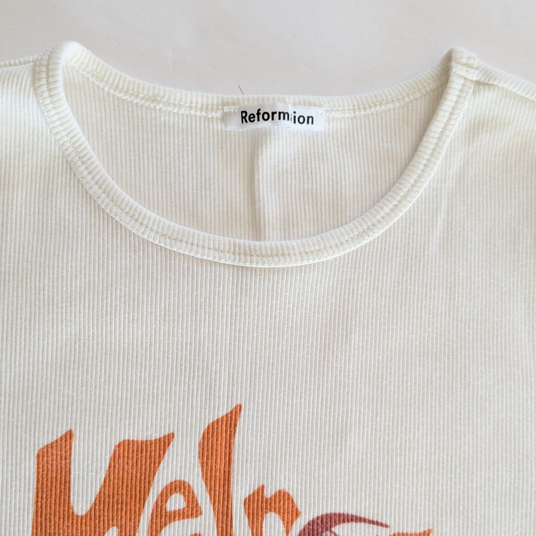 Reformation Cropped Tee Size Medium