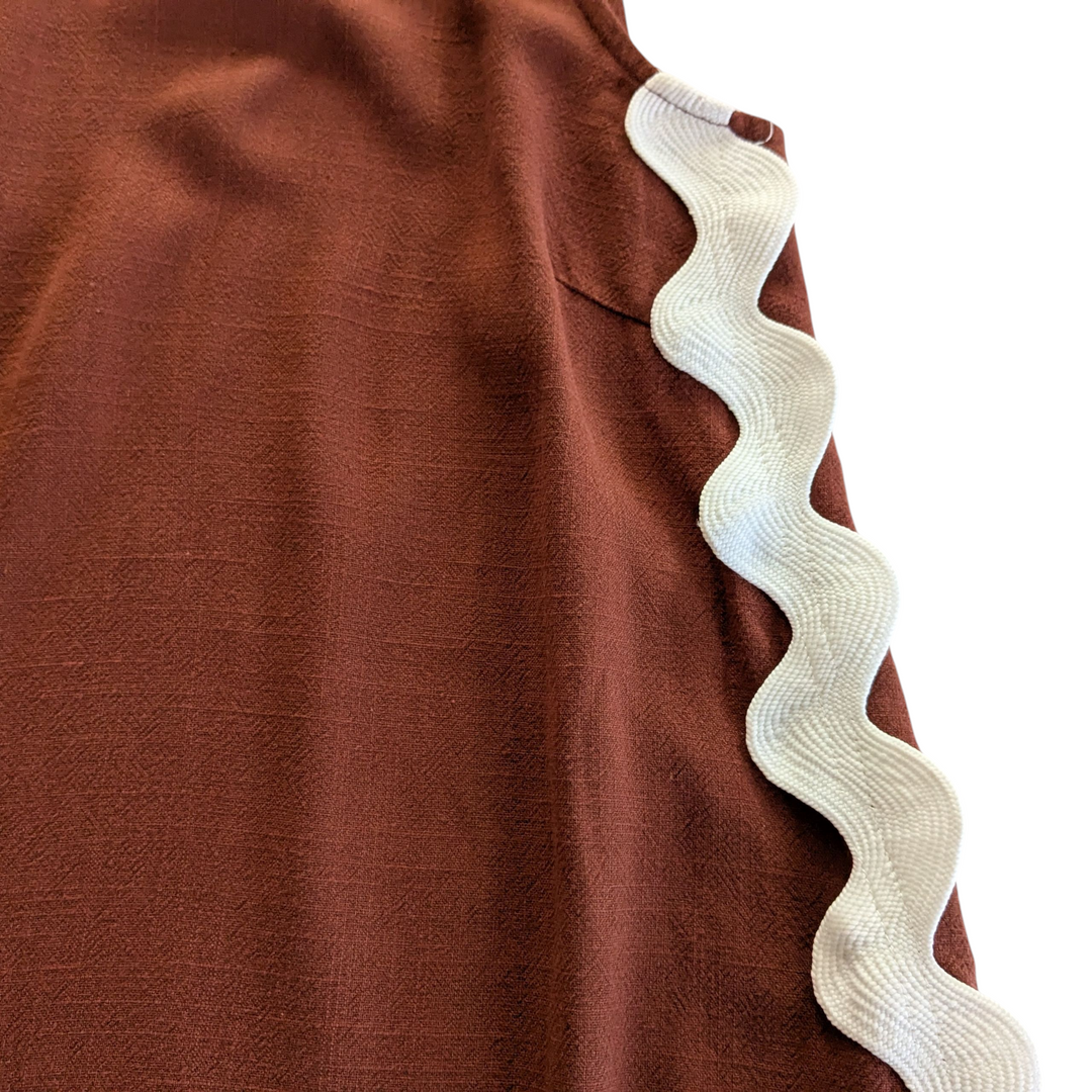 Chou Yatou Linen Blend Maxi Dress Size Small