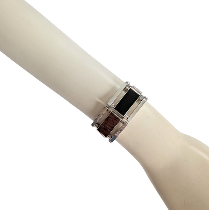 Alicia de la Paz Taxco Mexican Sterling Silver Paneled Bracelet
