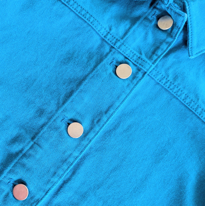 COS Bright Blue Denim Jacket Size Small