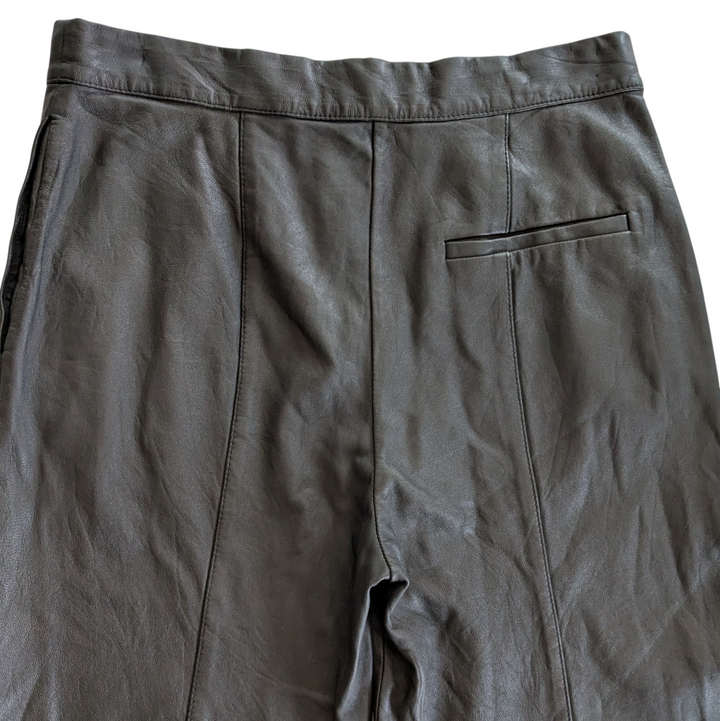 COS Cropped Pants in Black Leather Size 8