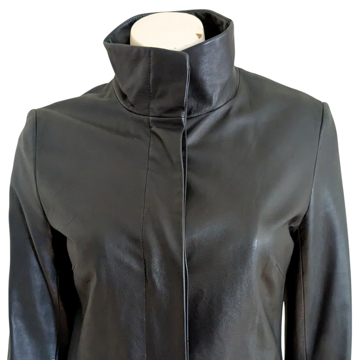 Cole Haan Leather Coat Size Small