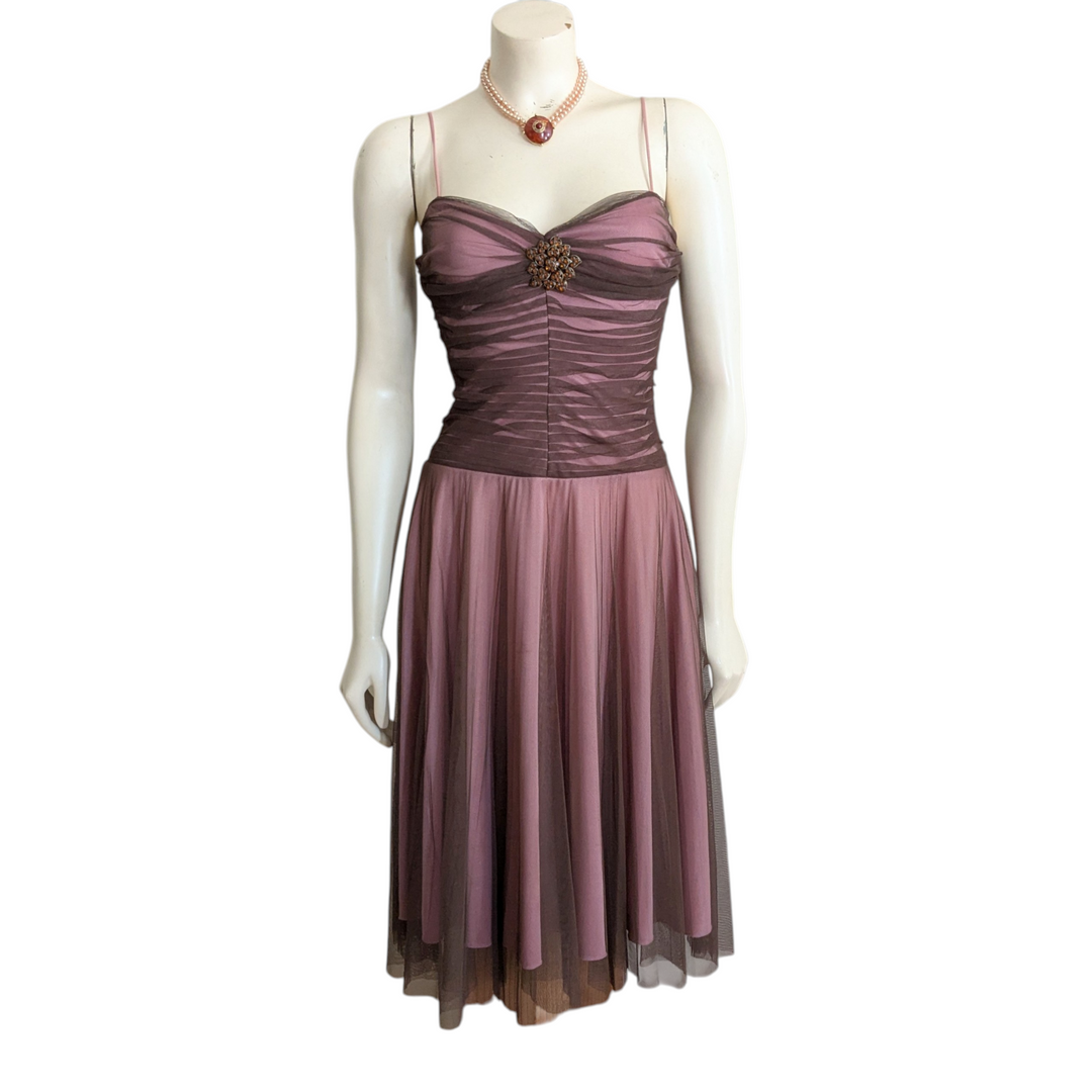Betsey Johnson Vintage Midi Cocktail Dress Size 2