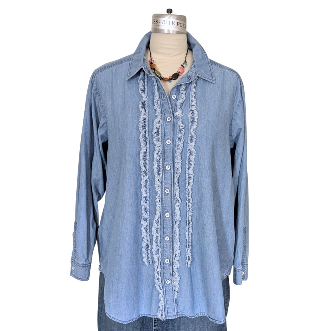 Anthropologie Pilcro Juni Chambray Shirt Size 1X