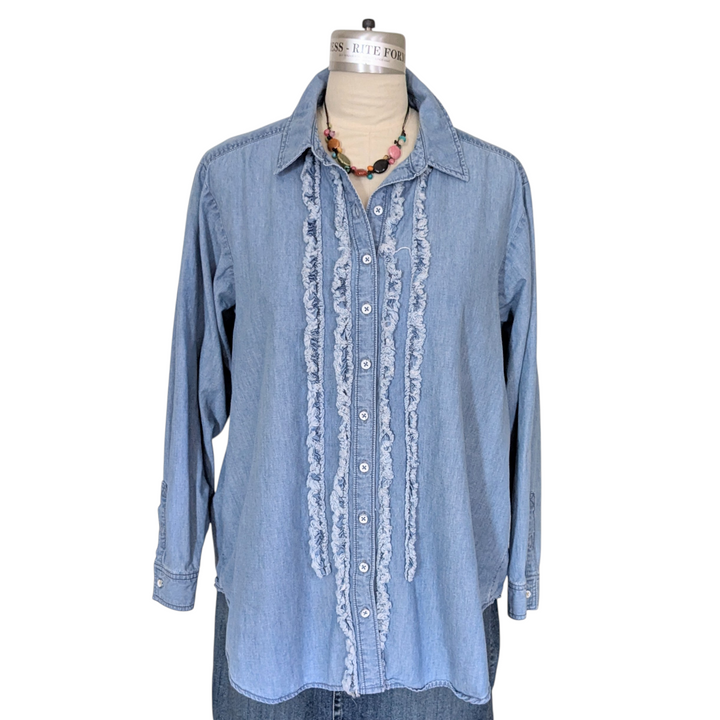 Anthropologie Pilcro Juni Chambray Shirt Size 1X