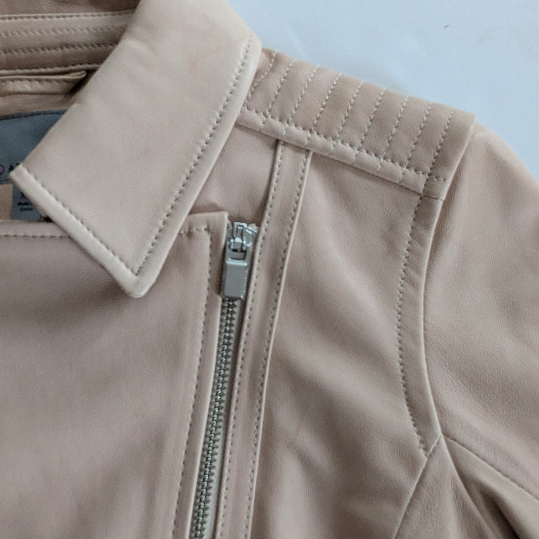 Athleta Salt Flat Leather Moto Jacket Size XS