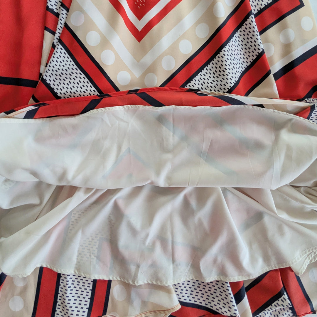 Eliza J Poppy Scarf Print Maxi Dress Size 12