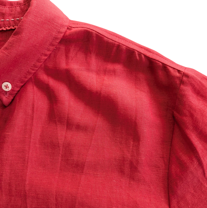 Anthropologie Maeve Linen Blend Button Down Shirt Size Large