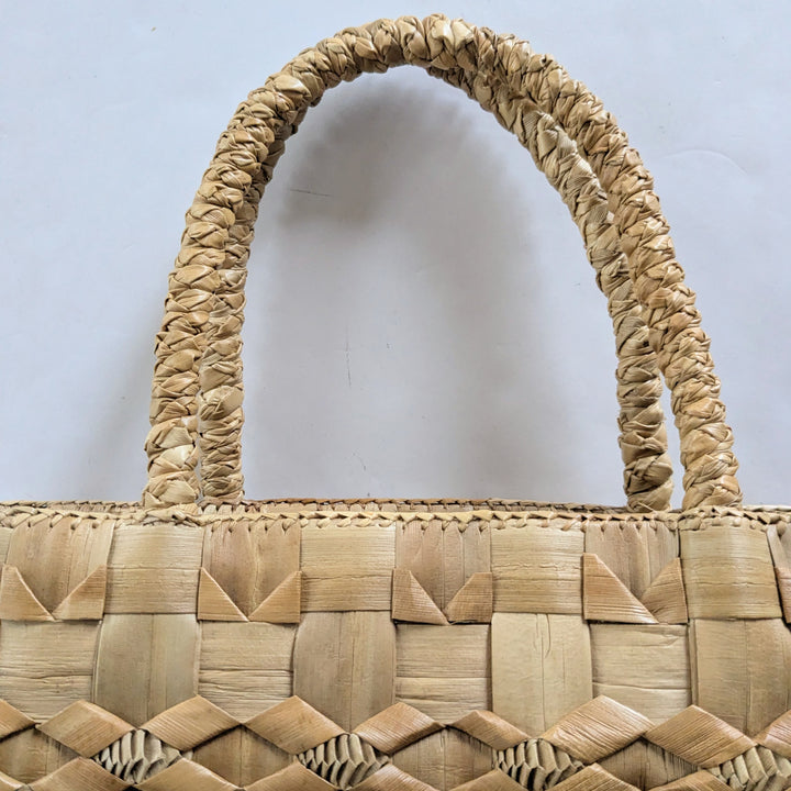 Woven Straw Satchel