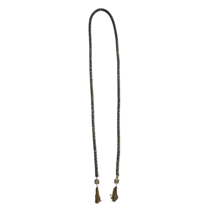 Beaded Tassel Lariat Necklace