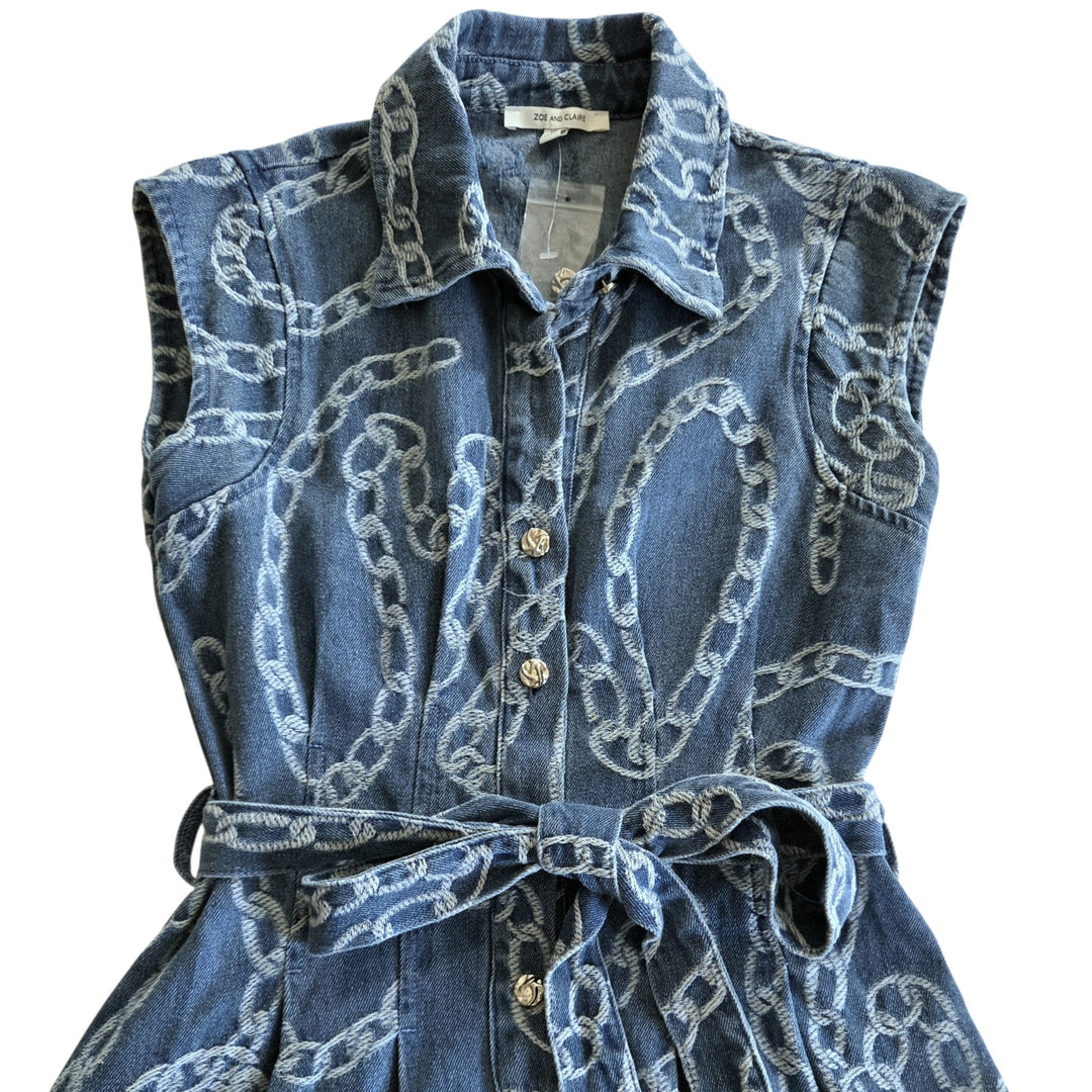 Zoe & Claire Denim Midi Dress Size XS