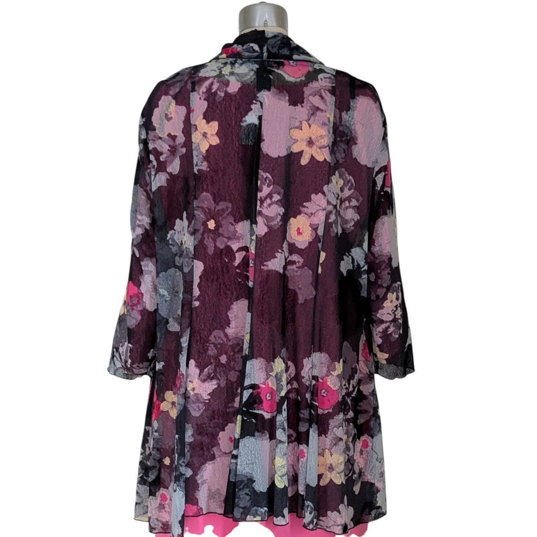 Ali Miles Mesh Open Cardigan Size 3X
