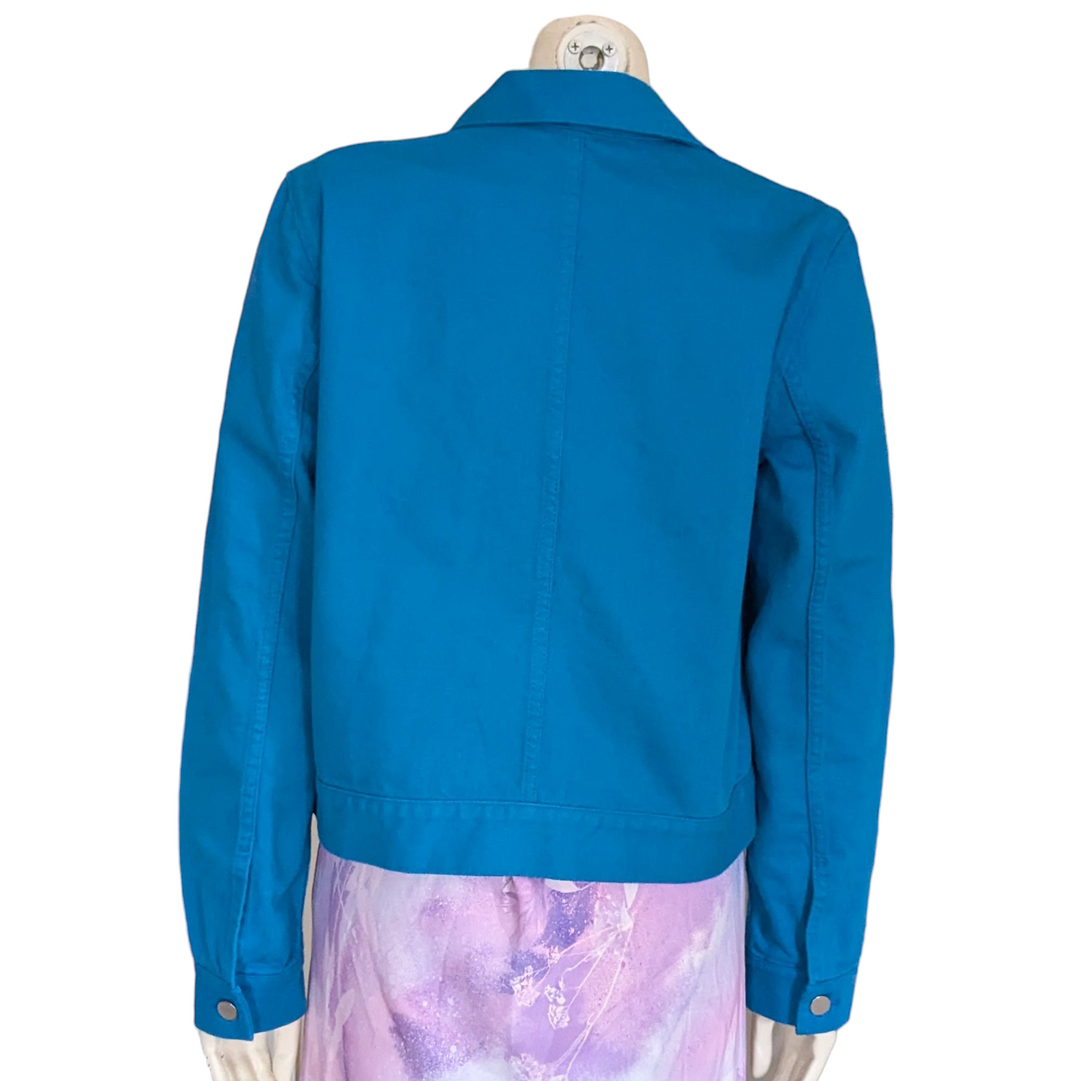 COS Bright Blue Denim Jacket Size Small