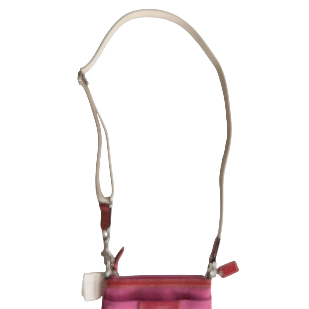 Coach Pink Signature Logo Zip Swingback Crossbody NWT