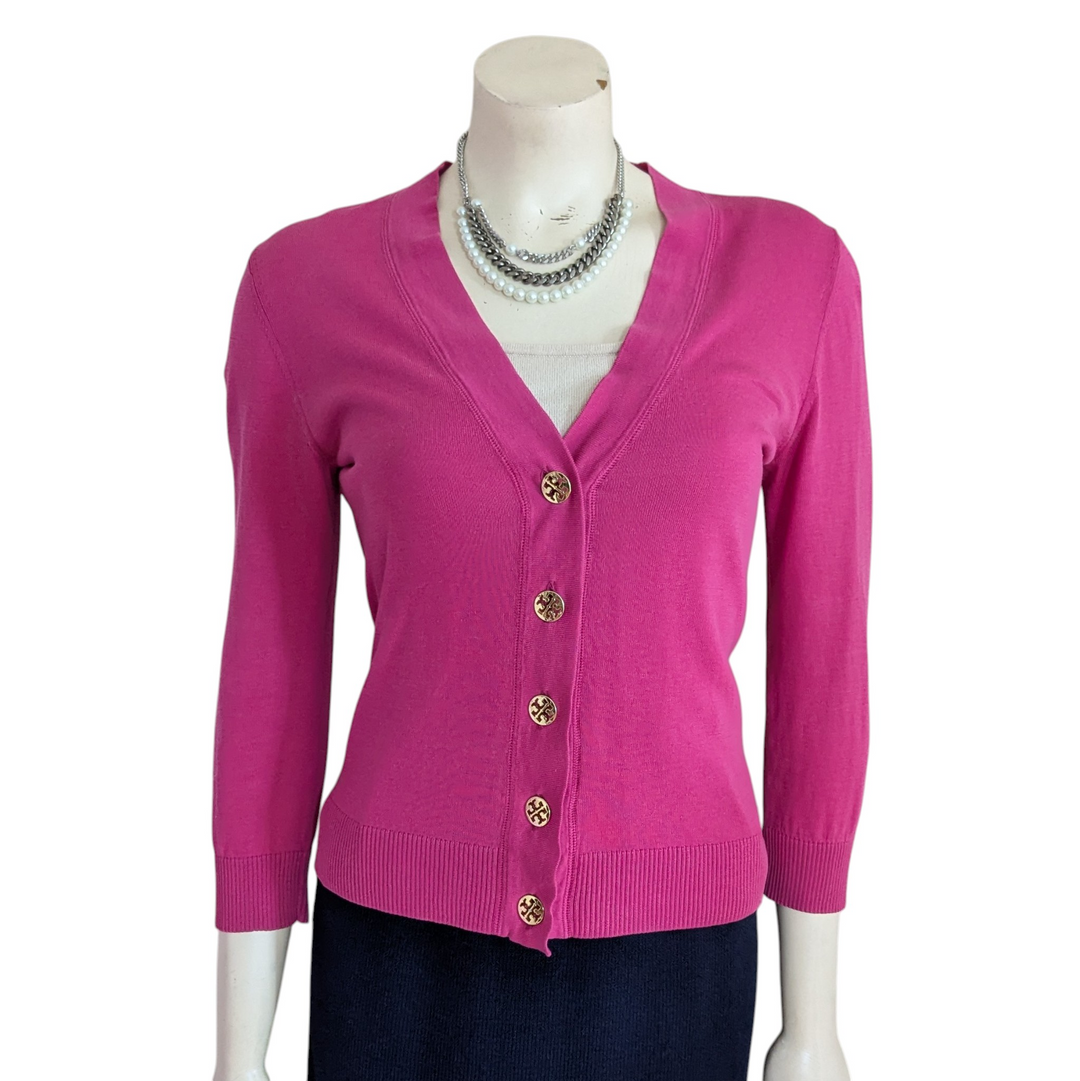Tory Burch Simone Cotton Cardigan Size Small