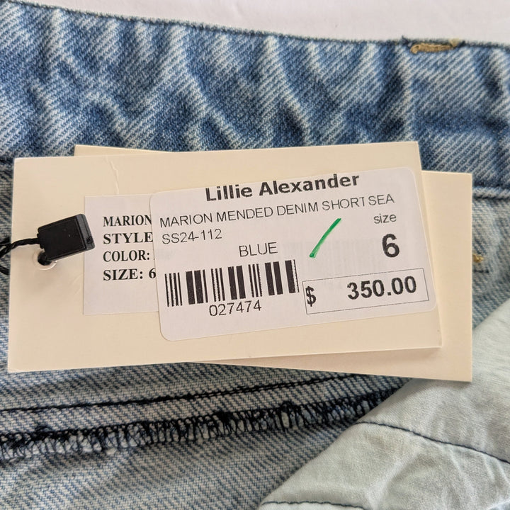 Sea New York Marion Mended Denim Shorts Size 6
