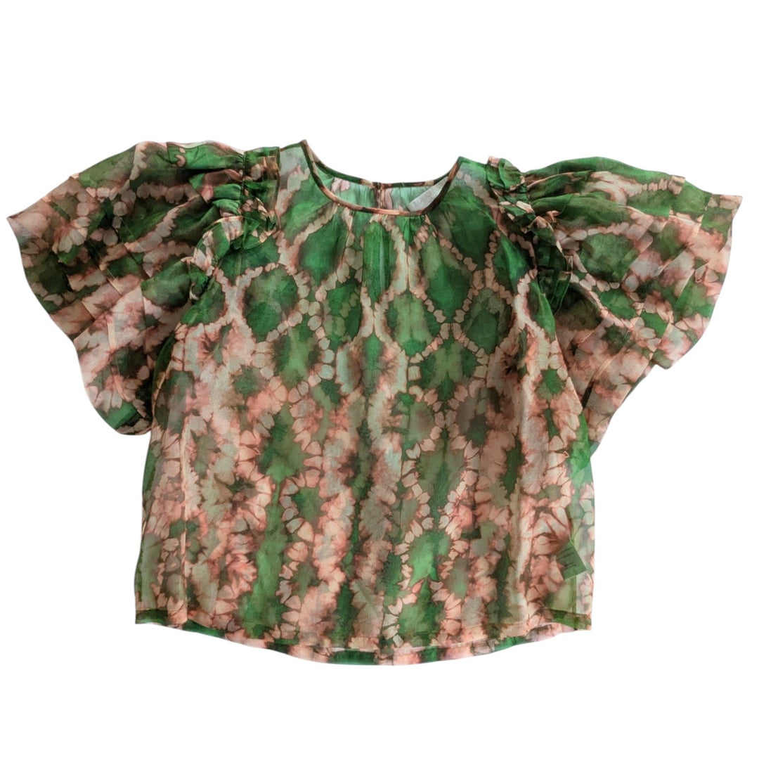 Ulla Johnson Annemarie Serpentine Print Sheer Blouse Size 6