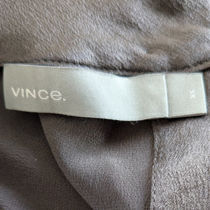 Vince Grey Silk Blouse Size XS