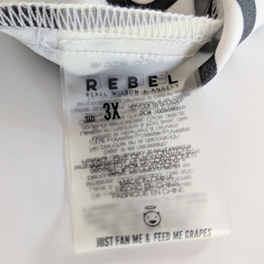 Rebel Striped Button Up Shirt Size 3X