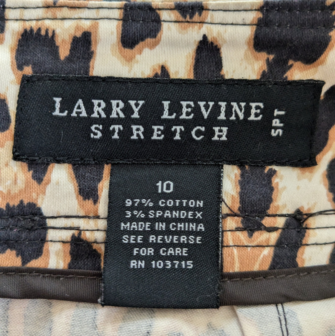 Larry Levine Animal Print Midi Skirt Size 10