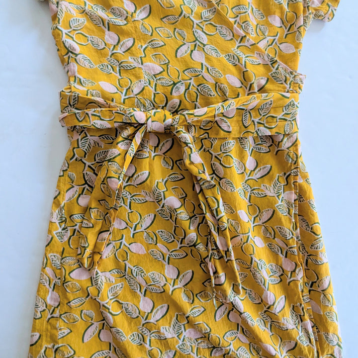 Fragonard Parfumerie Lemon Print Cotton Wrap Dress