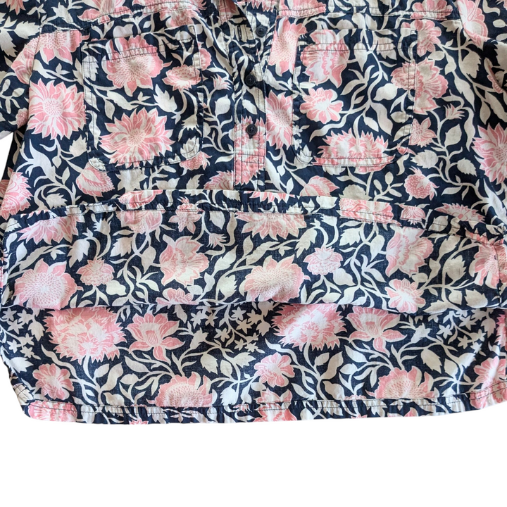 Lucky Brand Cropped Floral Shirt Size Small