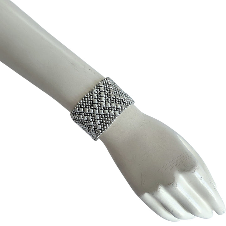 Guang Tong Liquid Metal Silver Cuff Bracelet