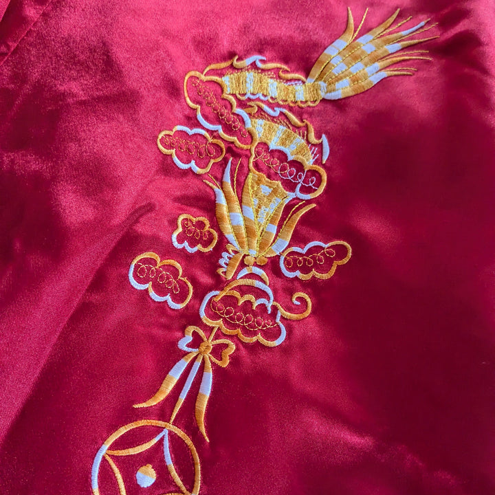 Chinese Satin Long Kimono O/S
