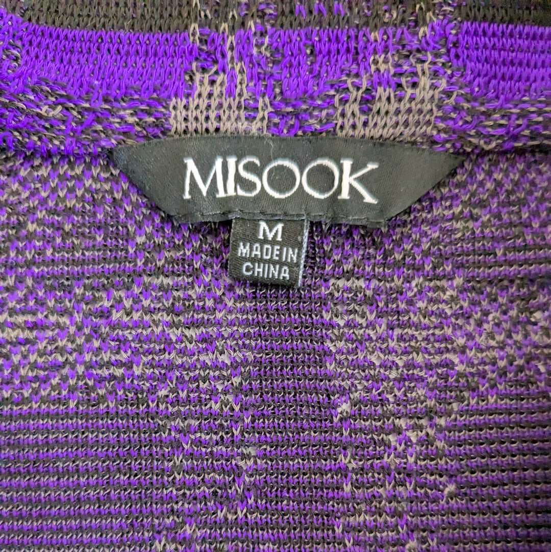 Misook Heritage Fit Plaid Knit Blazer Size Medium