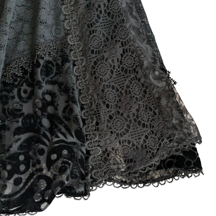 Martin McCrae Velvet and Lace Maxi Skirt Size XS