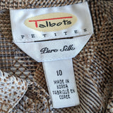 Talbots Silk Blouse Size 10P